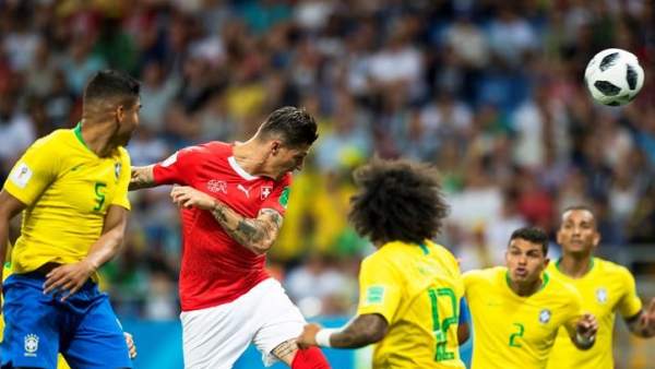 Zuber, en el encuentro entre Brasil y Suiza del Mundial de Rusia. Zuber, en el encuentro entre Brasil y Suiza del Mundial de Rusia.