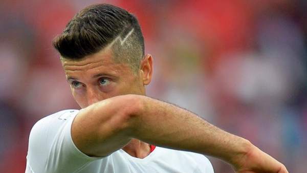 Robert Lewandowski, delantero de Polonia, en el partido frente a Senegal. Robert Lewandowski, delantero de Polonia, en el partido frente a Senegal.