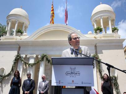 El presidente de la Generalitat, Quim Torra, en Valls (Tarragona)