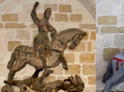 Un San Jorge convertido en muñeco