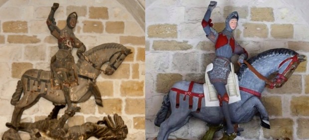 Un San Jorge convertido en muñeco