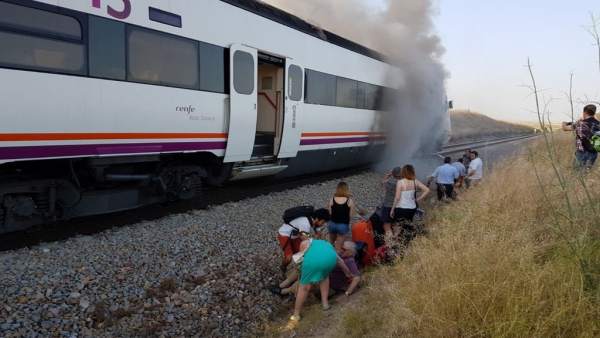Incendio en un tren