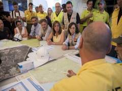 Susana Díaz en el puesto de mando de Mogue