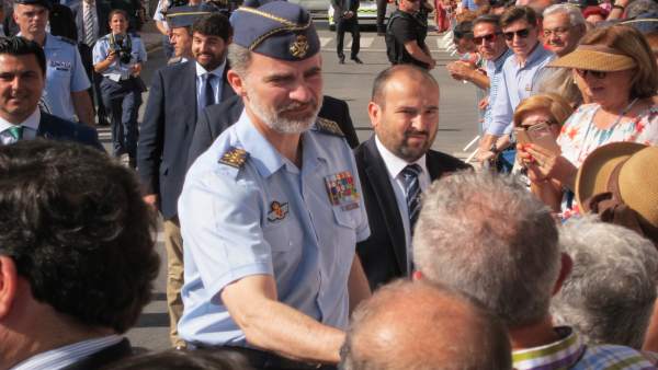 Su Majestad el Rey Don Felipe a la llegada a San Javier Su Majestad el Rey Don Felipe a la llegada a San Javier
