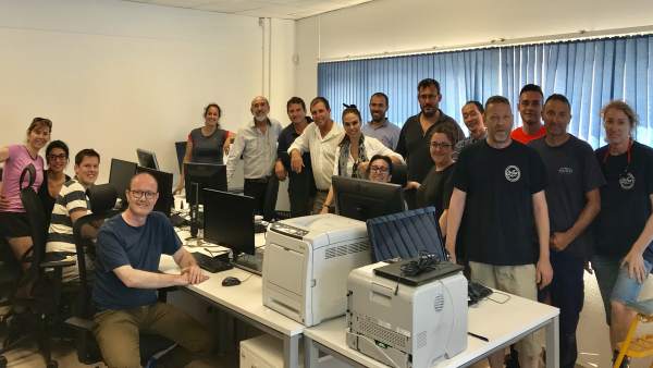 Oficinas provisionales de Balfegó tras el incendio Oficinas provisionales de Balfegó tras el incendio
