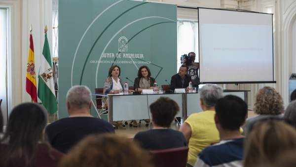 La consejera de Igualdad y Políticas Sociales, María José Sánchez, en el centro La consejera de Igualdad y Políticas Sociales, María José Sánchez, en el centro