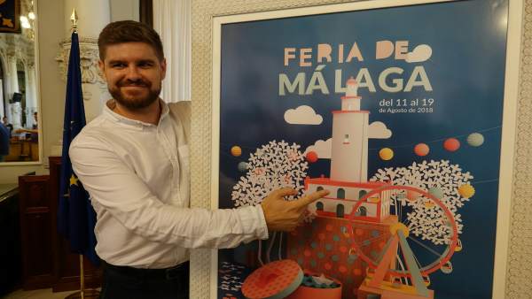 Carlos León Sánchez autor del cartel de la feria de málaga 2018 Carlos León Sánchez autor del cartel de la feria de málaga 2018