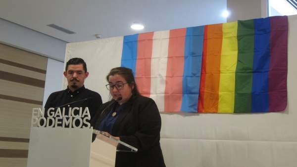 Natalia Prieto y Eduardo Ortiz, de Podemos Galicia Natalia Prieto y Eduardo Ortiz, de Podemos Galicia