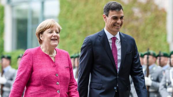 Sánchez y Merkel Sánchez y Merkel