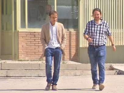 Pablo Iglesias accediendo a la prisión de Soto del Real para visitar a Jordi Cuixart.
