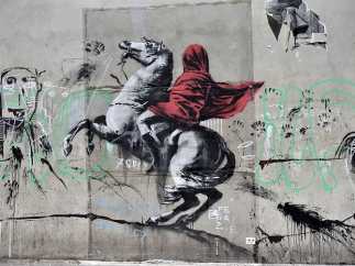 Arte callejero de Bansky en París.