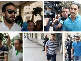 Los miembros de La Manada acuden a firmar a los juzgados de Sevilla