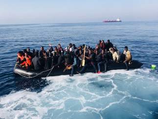 Inmigrantes en patera