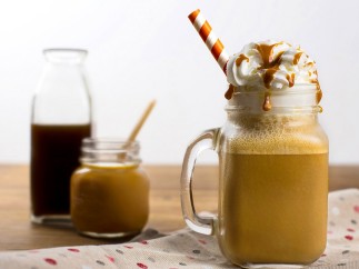 café frappé con dulce de leche