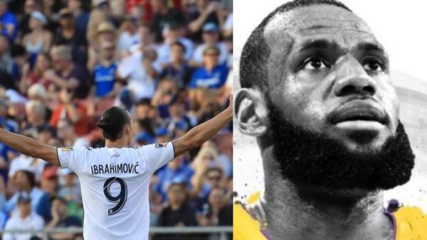 Zlatan Ibrahimovic y LeBron James Zlatan Ibrahimovic y LeBron James