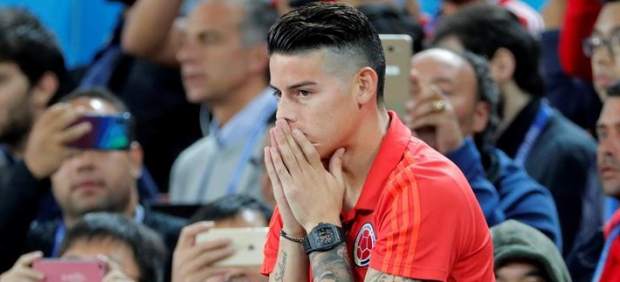 James Rodríguez, durante el encuentro entre Colombia e Inglaterra de Rusia 2018.
