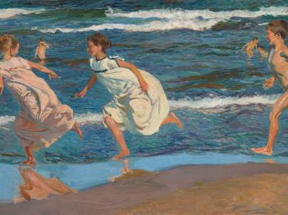 Joaquín Sorolla y Bastida, Corriendo por la playa. Valencia, 1908