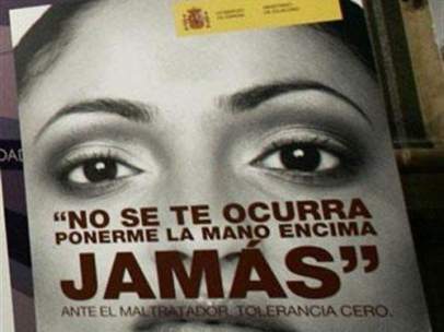 Cartel contra la violencia machista
