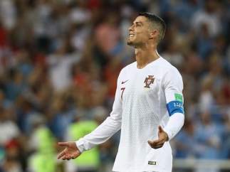 Cristiano Ronaldo, con la camiseta de Portugal durante el Mundial de Rusia.