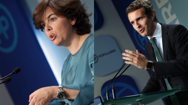 Soraya Sáez de Santamaría y Pablo Casado