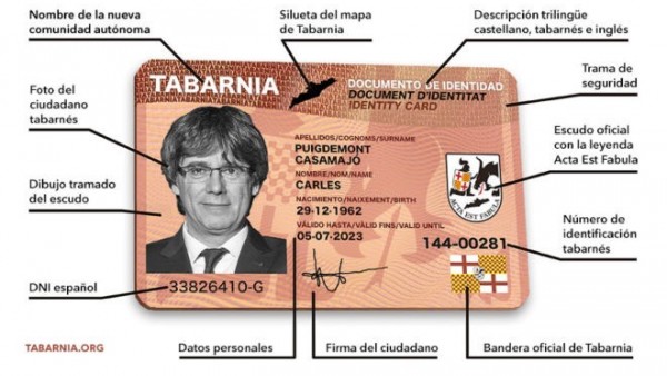 Ejemplo del "DNI tabarnés" Ejemplo del "DNI tabarnés"