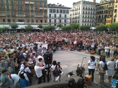 Acto de homenaje a Nagore Laffage en Pamplona.