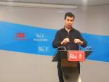 Rueda de prensa del secretario xeral del PSdeG, Gonzalo Caballero.