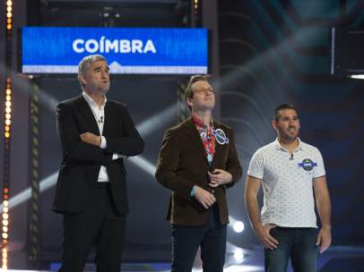 Juanma López Iturriaga, Joaquín Reyes y un concursante en 'Crush'.