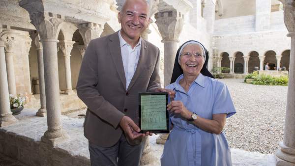 El rector Quim Salvi y la priora Maria Assumpció Ferrer El rector Quim Salvi y la priora Maria Assumpció Ferrer
