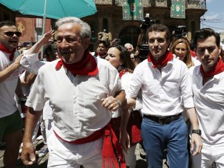 Pablo Casado, increpado en Pamplona