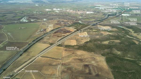 Tramo que construirá OHL en la línea Zaragoza-Pamplona Tramo que construirá OHL en la línea Zaragoza-Pamplona