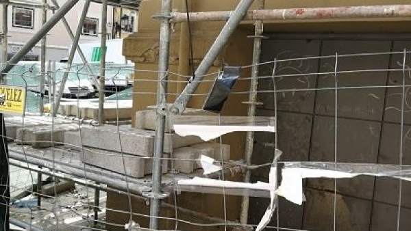 Parte de las obras del entorno del edifico de Correos. Parte de las obras del entorno del edifico de Correos.