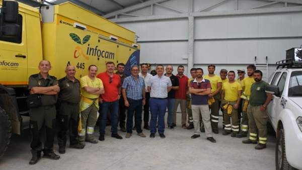 El consejero Francisco Martínez Arroyo en su visita al retén de Cogolludo El consejero Francisco Martínez Arroyo en su visita al retén de Cogolludo