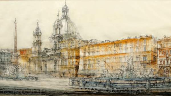 Henryk Dąbrowski. Plaza Navona, 1965 Henryk Dąbrowski. Plaza Navona, 1965