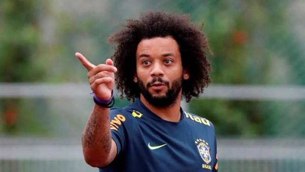 Marcelo, en un entrenamiento con la selección brasileña. Marcelo, en un entrenamiento con la selección brasileña.