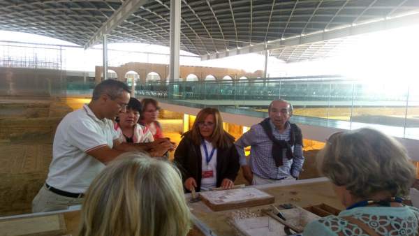 Los periodistas extranjeros en la Villa de La Olmeda 12-7-2018 Los periodistas extranjeros en la Villa de La Olmeda 12-7-2018