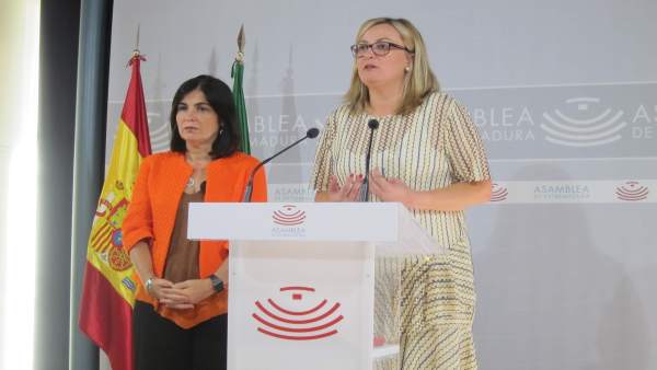 La presidenta de la Asamblea de Extremadura y la del Parlamento de Canarias La presidenta de la Asamblea de Extremadura y la del Parlamento de Canarias