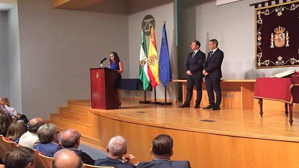 Acto de presnentación de Pacheco como subdelegado en Cádiz Acto de presnentación de Pacheco como subdelegado en Cádiz