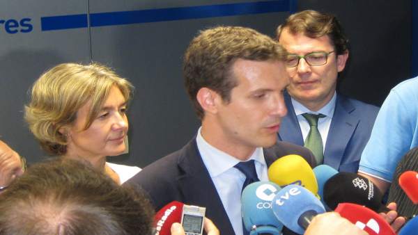 Pablo Casado, junto a Tejerina y Ferández Mañueco Pablo Casado, junto a Tejerina y Ferández Mañueco