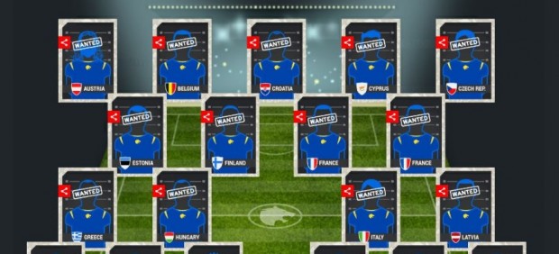 Cromos de los delincuentes huidos buscados en Europa