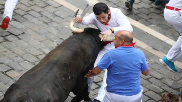 Séptimo encierro de San Fermín 2018 de la ganadería Jandilla Séptimo encierro de San Fermín 2018 de la ganadería Jandilla