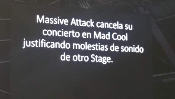 Mensaje en Mad Cool sobre Massive Attack Mensaje en Mad Cool sobre Massive Attack