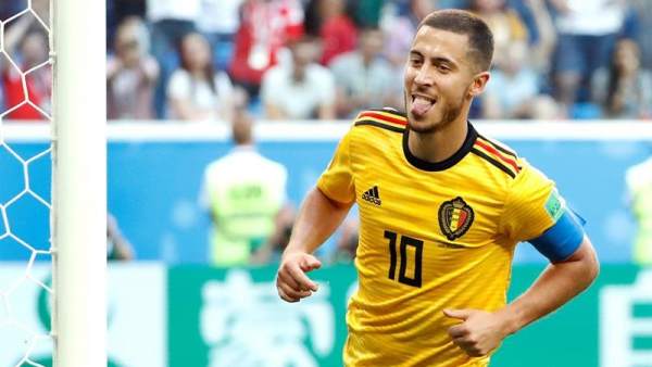 Eden Hazard, con la camiseta de Bélgica en el Mundial de Rusia. Eden Hazard, con la camiseta de Bélgica en el Mundial de Rusia.