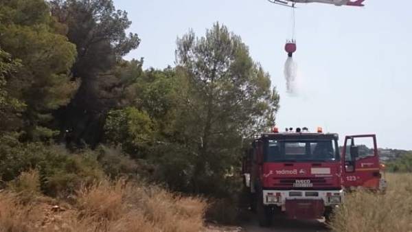 Incendio en el Montgó, en Xàbia Incendio en el Montgó, en Xàbia