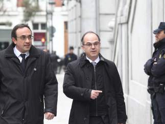 Josep Rull y Jordi Turull llegan al Supremo por la vista del procés