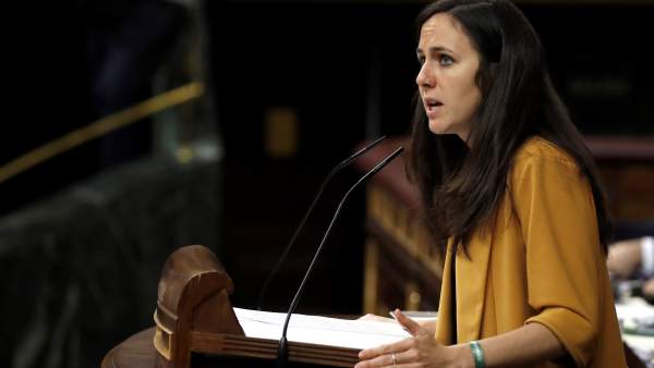 Ione Belarra, portavoz adjunta de Podemos en el Congreso, este martes. Ione Belarra, portavoz adjunta de Podemos en el Congreso, este martes.