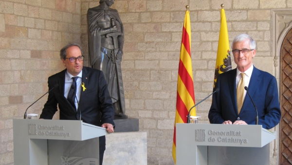 Quim Torra y Geert Bourgeois Quim Torra y Geert Bourgeois