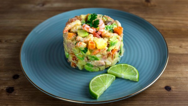 Ensaladilla de aguacate y gambas Ensaladilla de aguacate y gambas