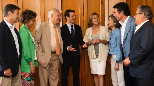 Casado y parte de los exministros de Rajoy. Casado y parte de los exministros de Rajoy.