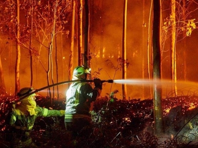 Incendio forestal en Lugo